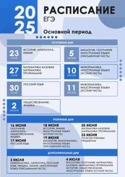Расписание ЕГЭ